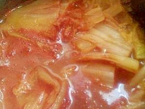 水溶性食物繊維活用　白菜トマトスープ